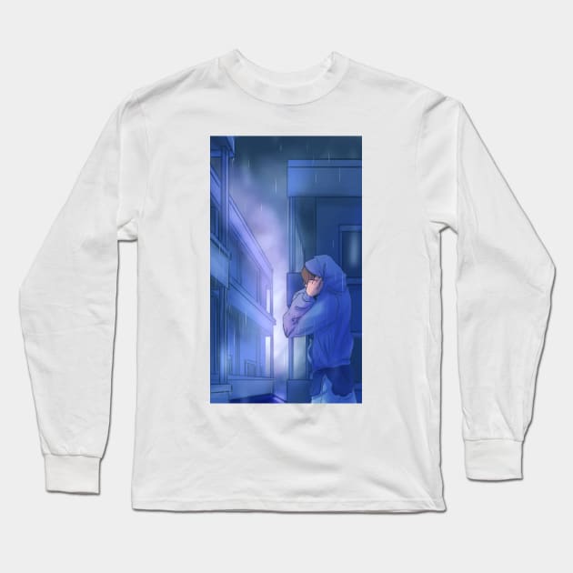 Rainy Day - Casey from WS Long Sleeve T-Shirt by RiverKai